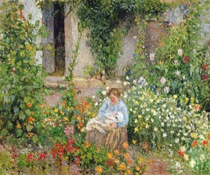 Mother and Child in the Flowers, 1879